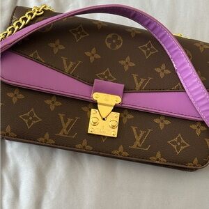 Louis Vuitton Brown and Purple Monogram Shoulder Bag